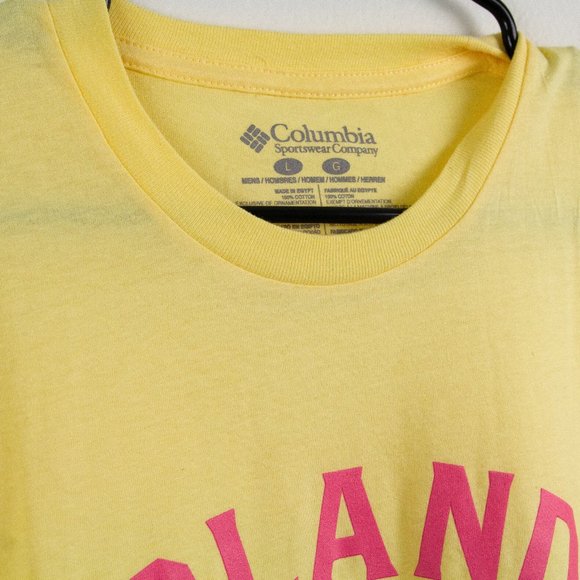 Columbia Men's Orlando Florida PFG Yellow Tshirt L - Picture 3 of 4